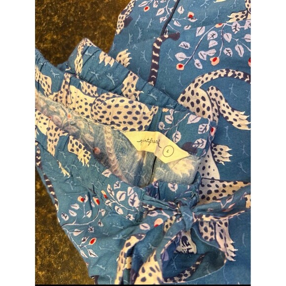 Printfresh Bagheera Leopard Print Saphire 100% Cotton LS Pajama Set Size L NWT - Picture 5 of 6